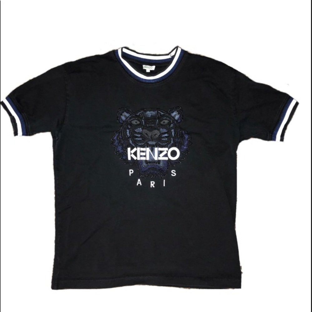 Kenzo Embroidered Tiger Logo Ringer Tee